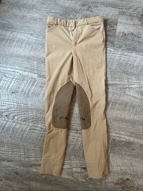 Kids Tan Riding Breeches - Stretch Equestrian Pants